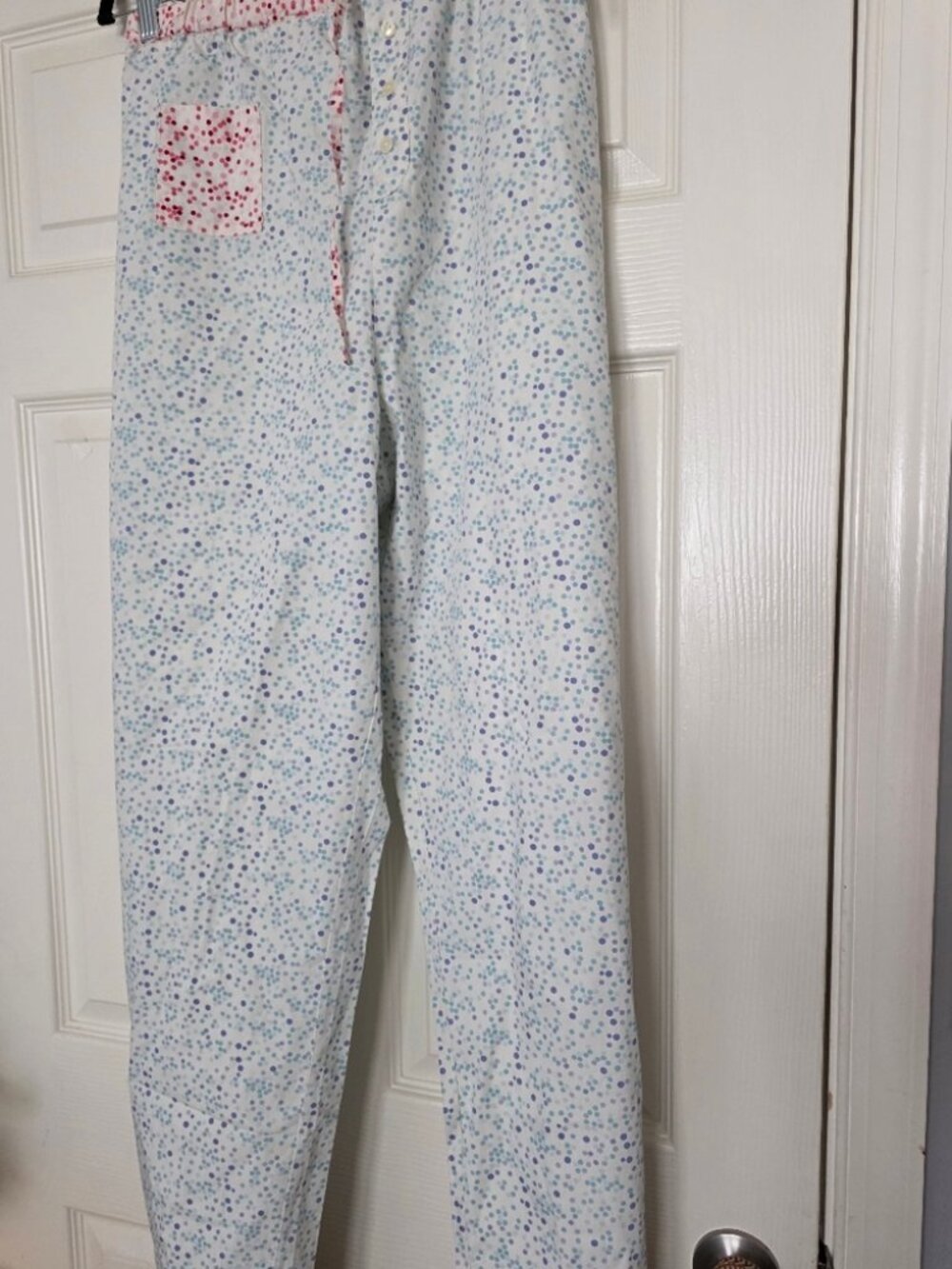 J. Jill Womens Sleepwear Multicolor Polka Dots Patch Pocket Pajama Pants - Picture 2 of 4